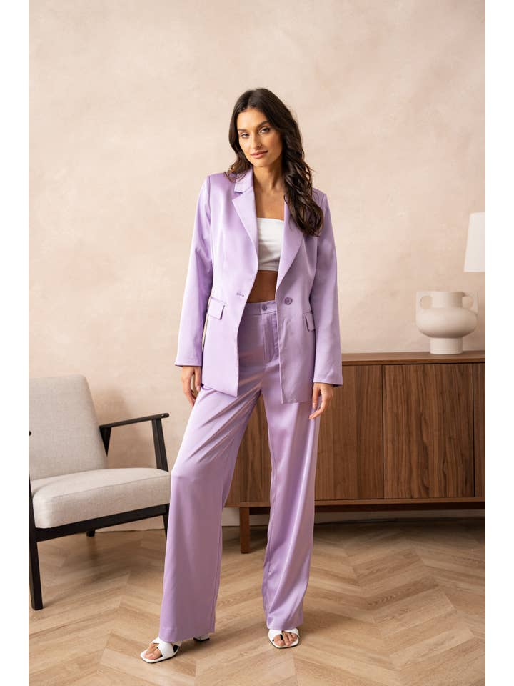 Attentif Paris - Vente Veste de tailleur – femme - Veste cintrée unie en satin36