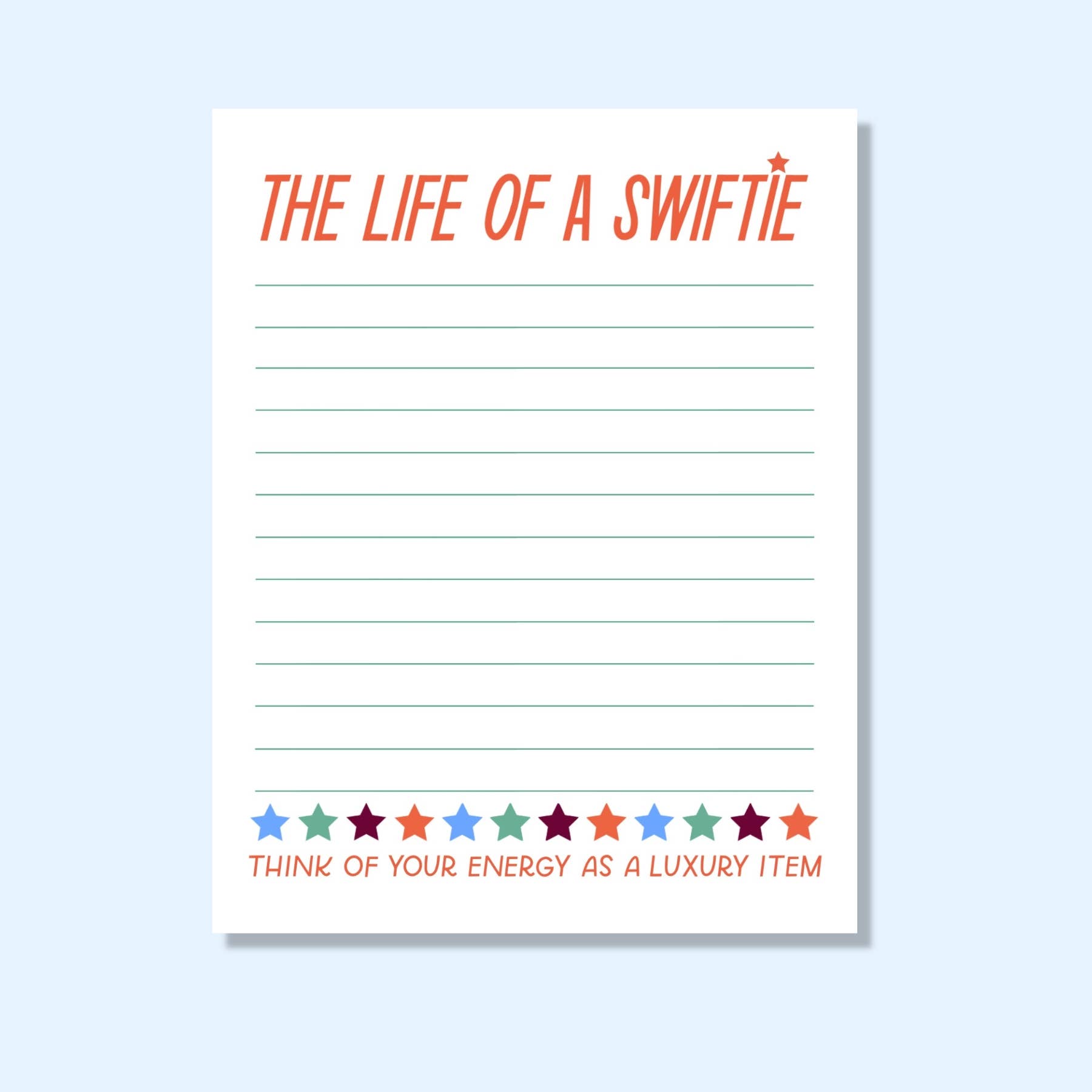 Just Follow Your Art - Wholesale Notepad - The Life Of A Showgirl Swftie Notepad1