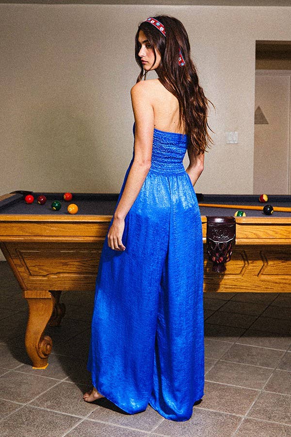 BUCKETLIST INC – wholesale Jumpsuit – Women's – R5177 Wide Legs Smocked Solid Tube Jumpsuit6