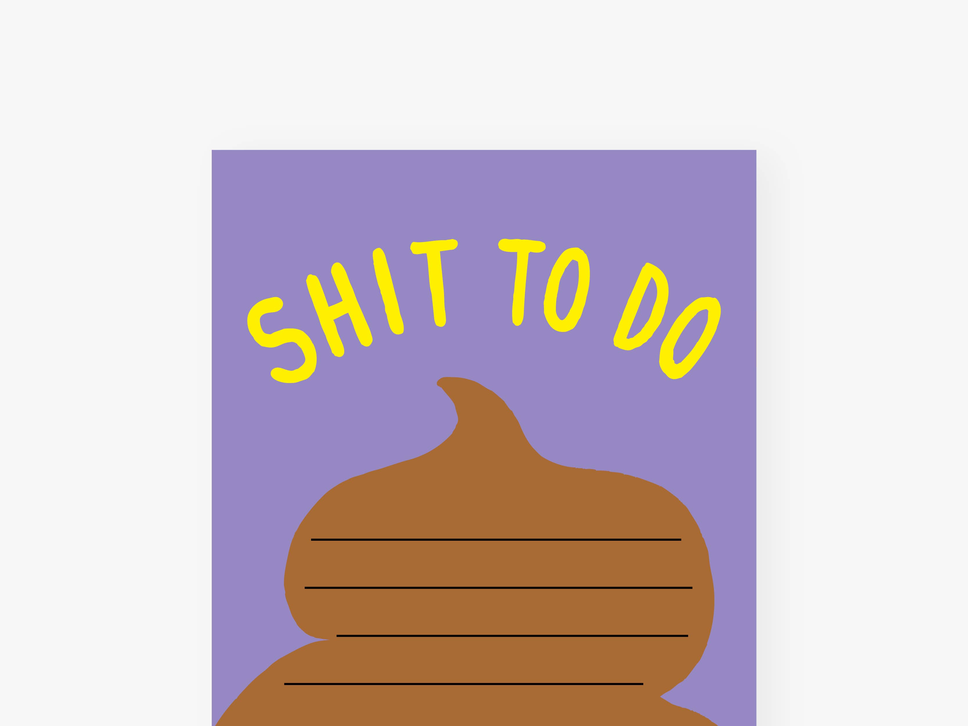 typealive - Wholesale Notepad - Notepad "narrow" / Shit To Do2