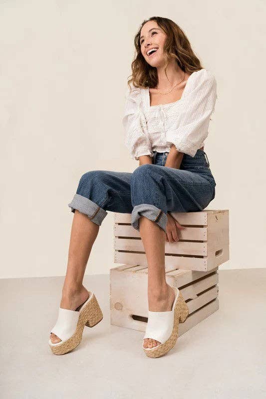 Mars Sky Shoes Wholesale - Wholesale Platform Heels - Women's - Miim ASHLYN Women Raffia Braided Chunky Platform Sandals-12 Pairs Pack-43.95/Pair21