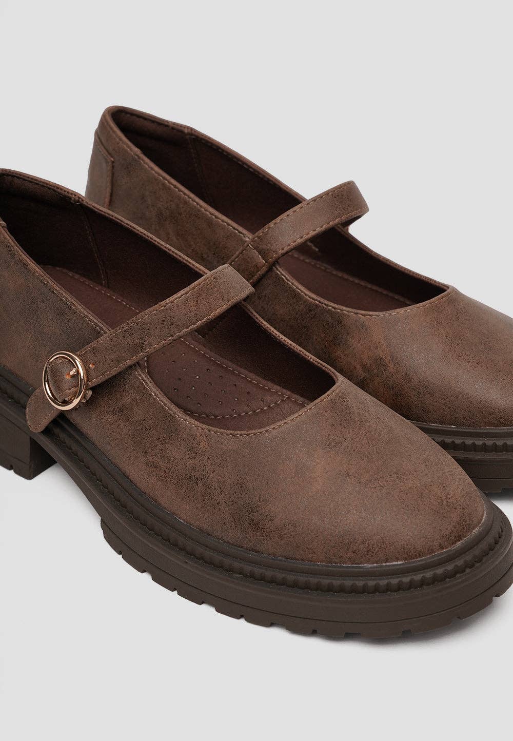 Paez - Wholesale Flats - Women's - PLATFORM GUM MARY JANE MICROFIBER NAPA ESPRESSO4