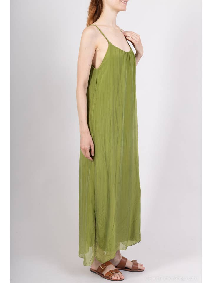 Shyloh - Wholesale Dress - Women's - Long silk dress with adjustable straps 3048029