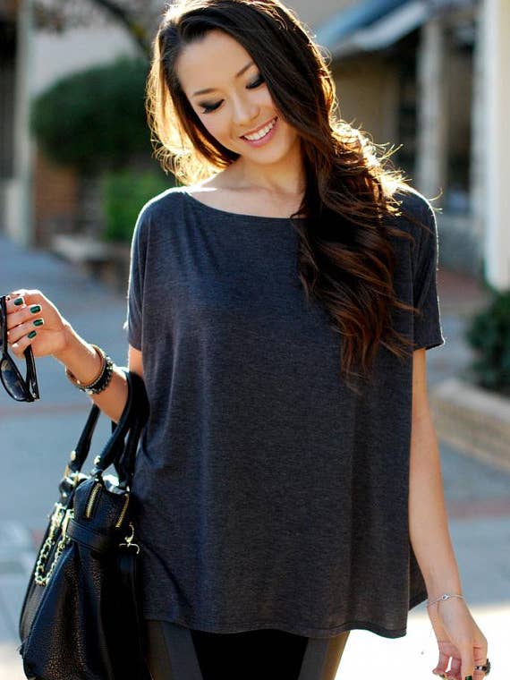 Womens Oversized Off Shoulder Loose fitting Top for wholesale by Lamixx