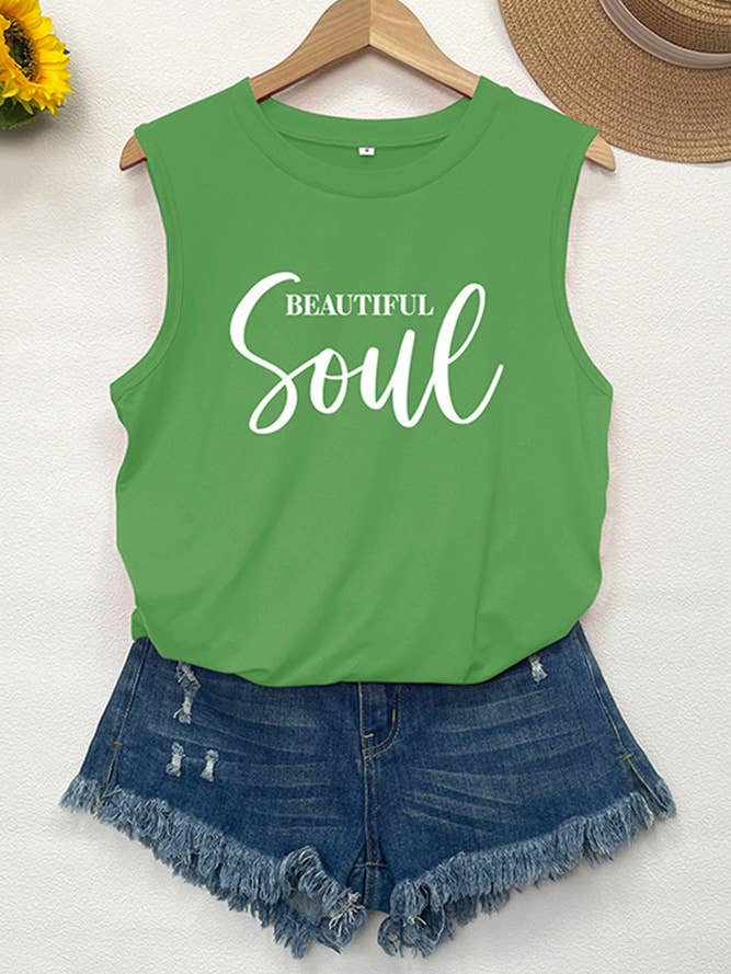 UNISHE - Wholesale Tank Top - Women's - Soul Beautiful Print Tank Top STC125C3197