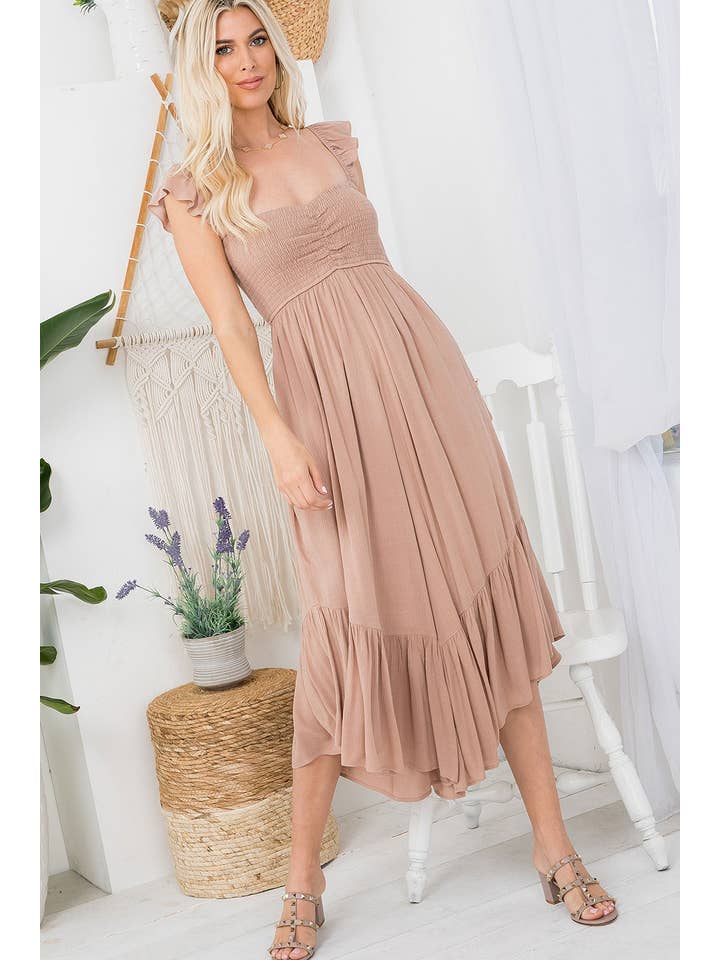 Sweet Lovely by Jen - Wholesale Jumpsuit - Women's - SW401 SOLID SMOCKED JUMPSUIT26