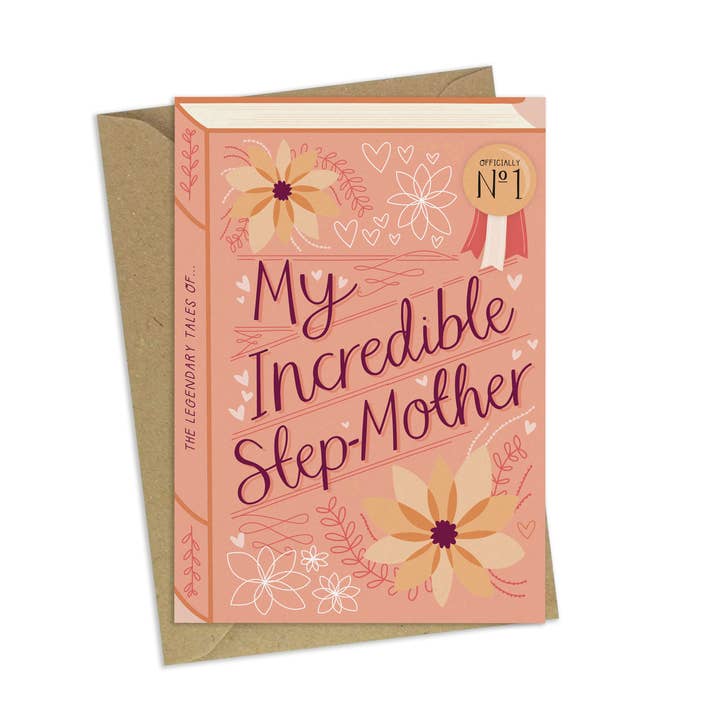 Two For Joy Illustration - Wholesale Mother's Day Card - My Incredible Step-Mother – Luxury Book Greeting Card