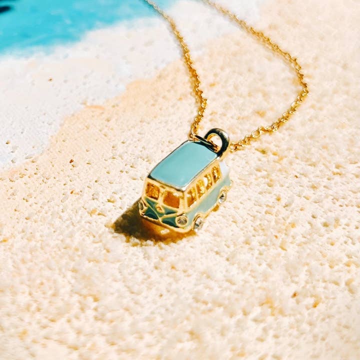 Turistadlv - Vente Colliers à pendentif - Collier Van Life avec pendentif van rétro pour voyageurs4