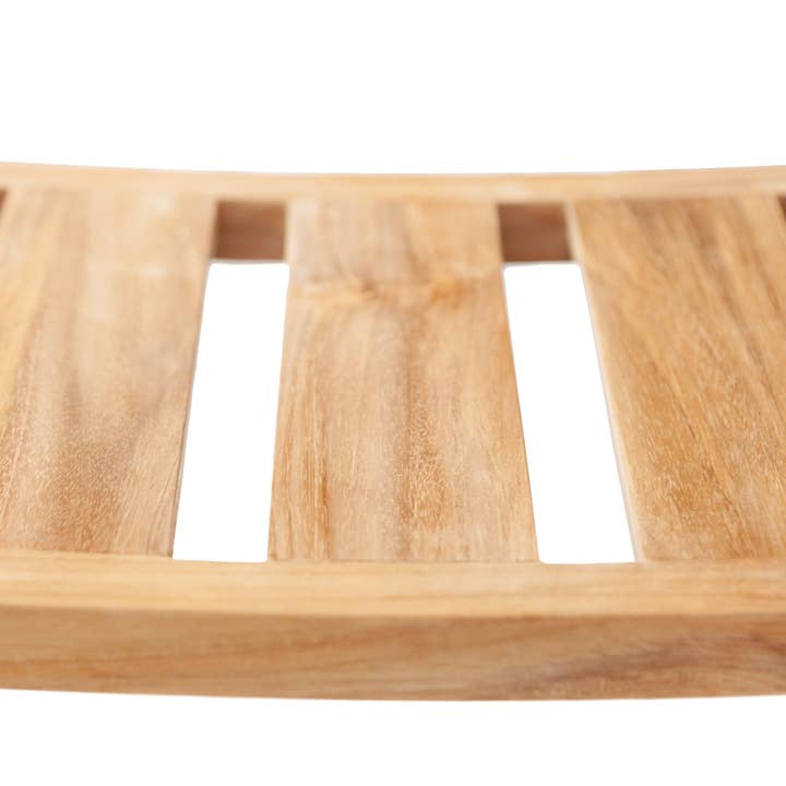 Nordic Teak - Wholesale Bench - Nordic Style Solid Teak Asian Style Bench with Shelf