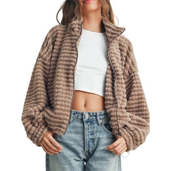 Corduroy Collar Puffer Jacket Classic Style Meets Winter War for wholesale by Blue Bunny Inc