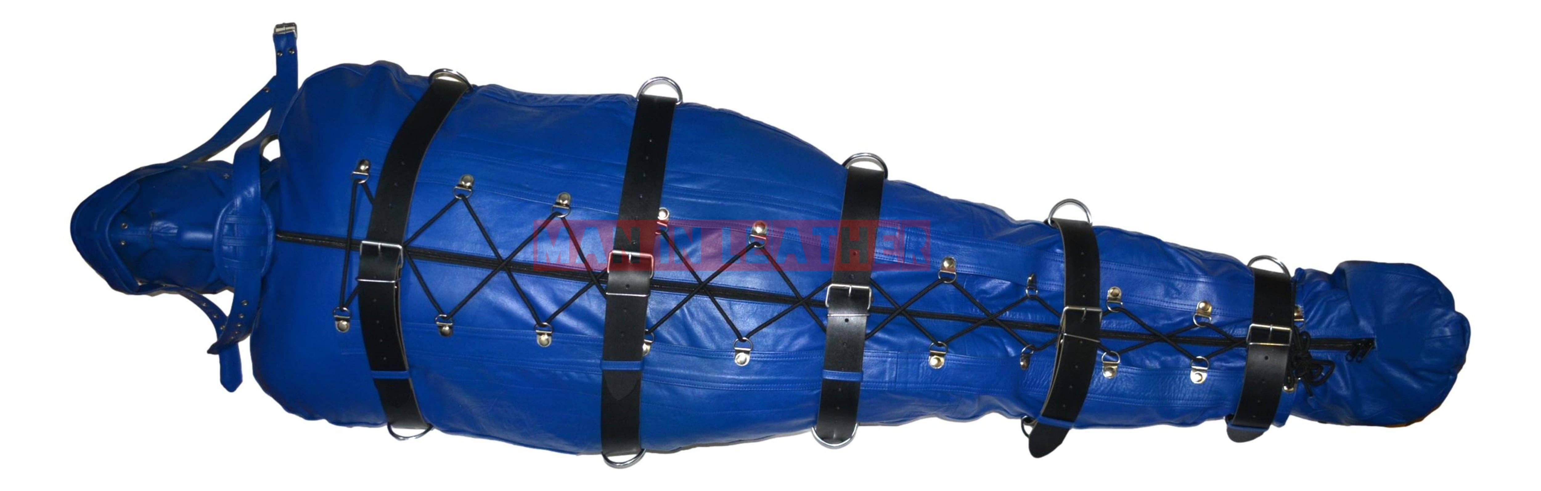 Meninleather - Vendita all'ingrosso Sacco nanna - Neonati - Borsa bondage Sacco a pelo in vera pelle di mucca con restrizioni Sacco a pelo in pelle premium5