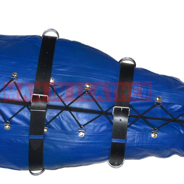 Meninleather - Vendita all'ingrosso Sacco nanna - Neonati - Borsa bondage Sacco a pelo in vera pelle di mucca con restrizioni Sacco a pelo in pelle premium5