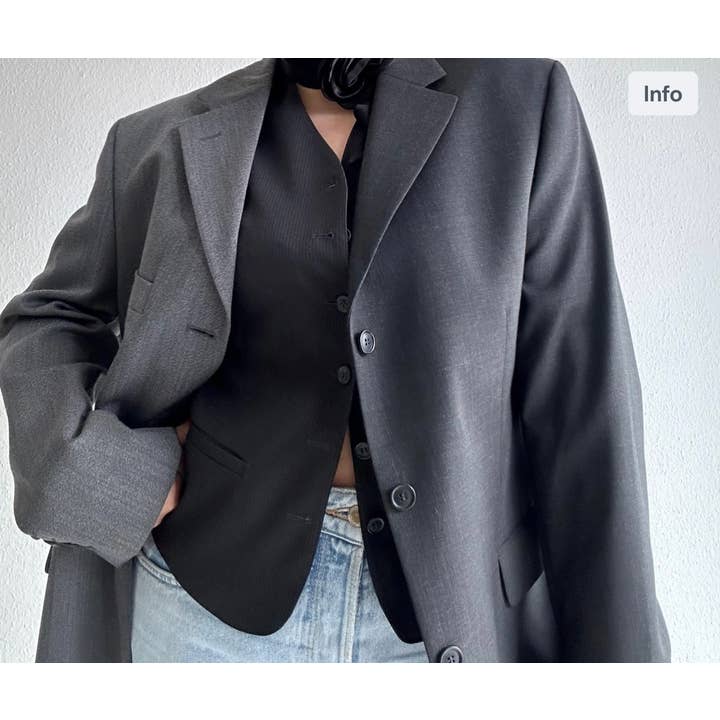 upcycle contrast blazer for wholesale by ERDLUXE