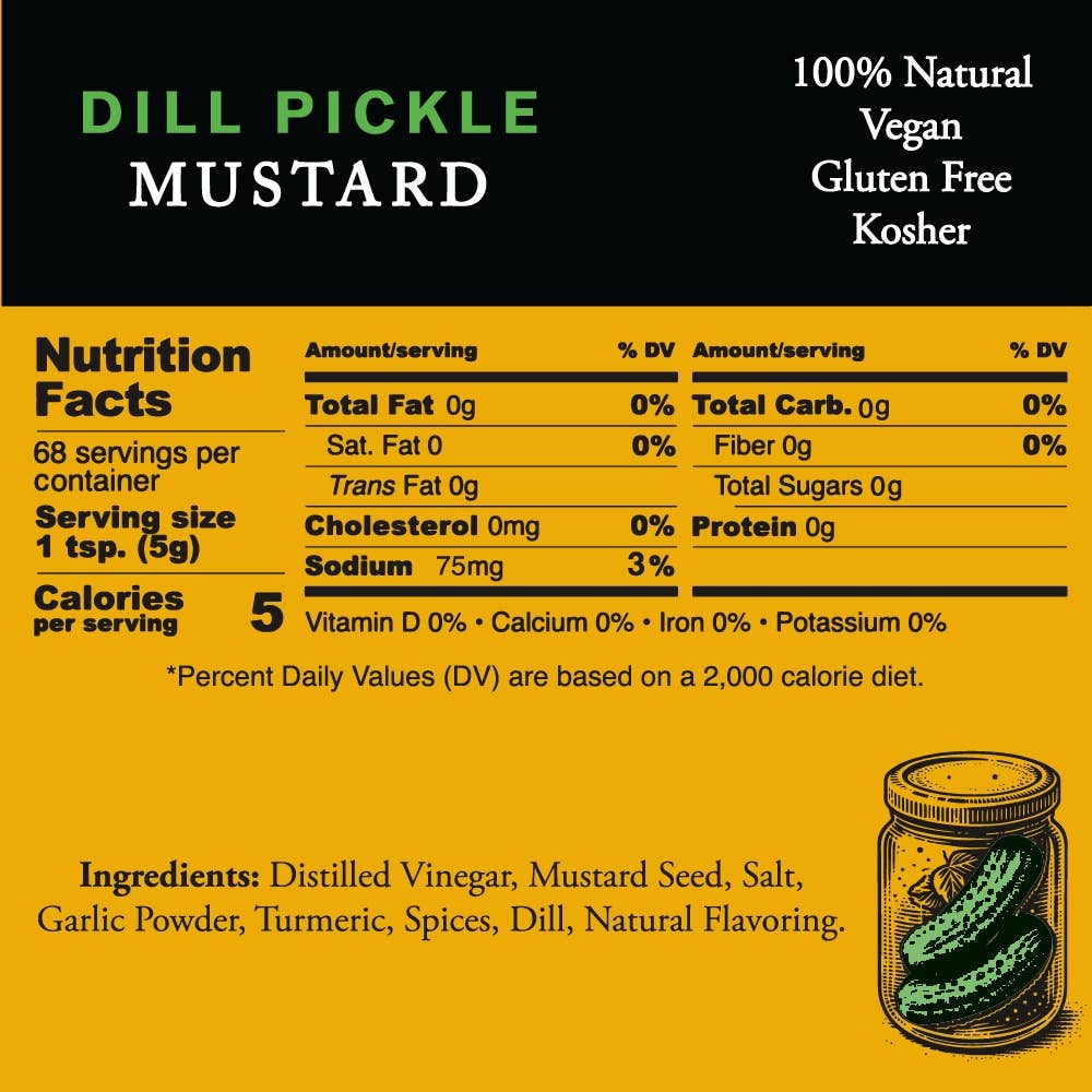 Pilsudski Mustard Co – wholesale Mustard – Dill Pickle Mustard 12/12 oz squeeze1