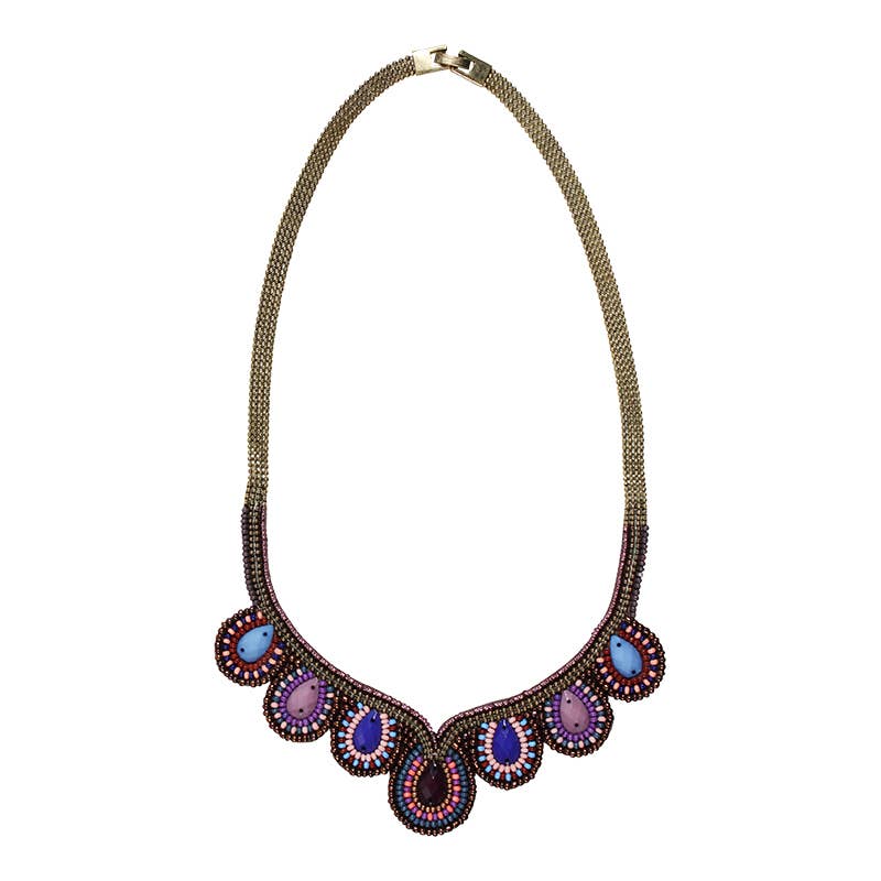 Erik & Mike - Wholesale Bib Necklace - Soan Teardrops Necklace in ZANZIBAR1