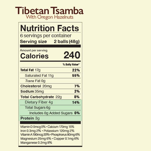 Amza Superfoods - Wholesale Snack Bar - Tibetan Tsamba With Oregon Hazelnuts4