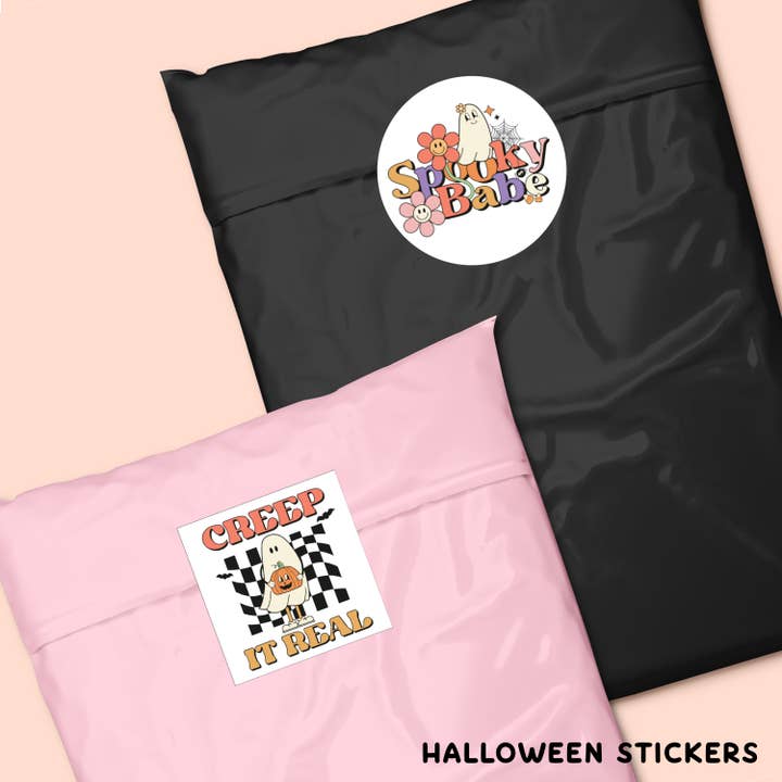 Rouleau d'autocollants d'Halloween, autocollants d'emballage pour Halloween pour la vente par Coaco