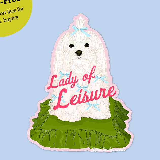 Damen av fritid – Matt vinylklistermärke för wholesale av Lucky Goods Paper