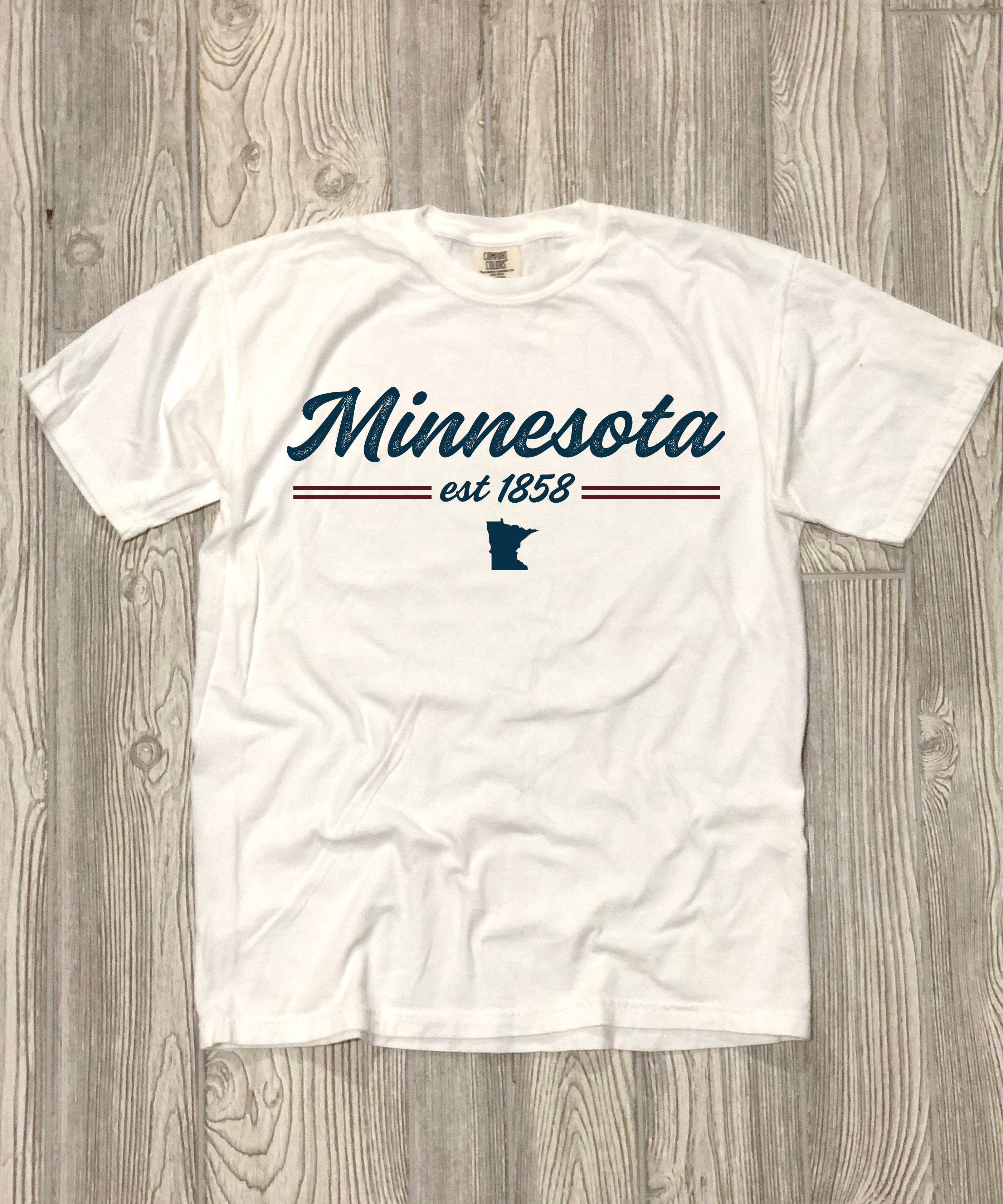 The Stately Shirt Co. - Vendita all'ingrosso Maglietta serigrafata - Unisex - T-shirt con scritta in Minnesota0