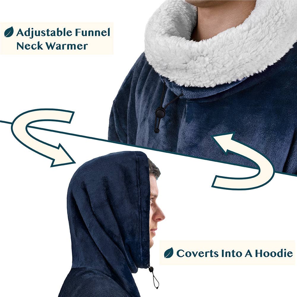 Pavilia - Wholesale Poncho - Women's - Neck Warmer Hooded Poncho Blanket25