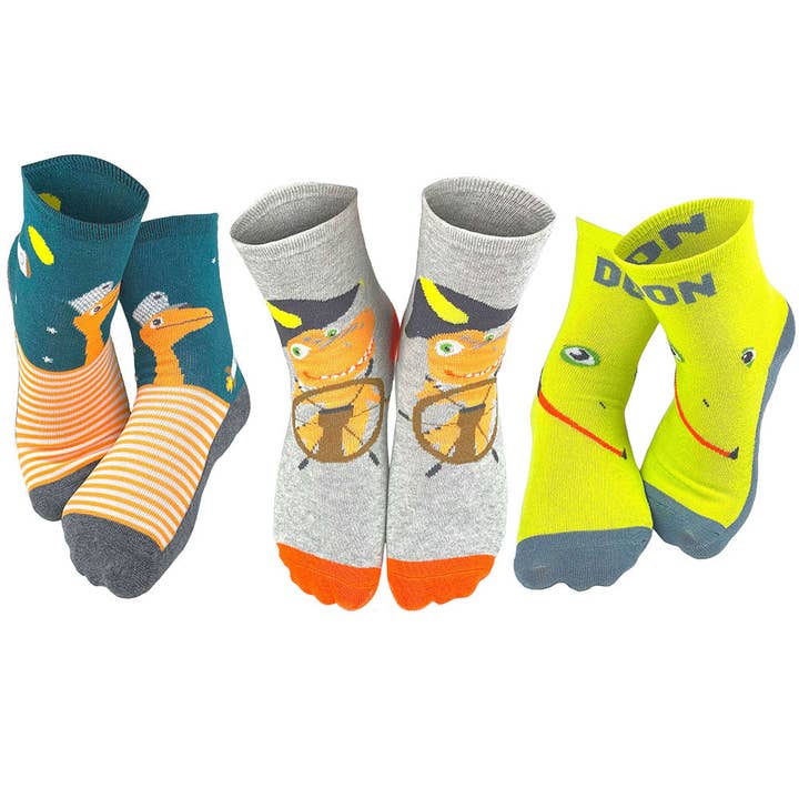 PBS Kids Dinosaur Train Fun Crew Kids' Socks - 3 Pair Options (Kids Size) for wholesale by DoodleUS Inc