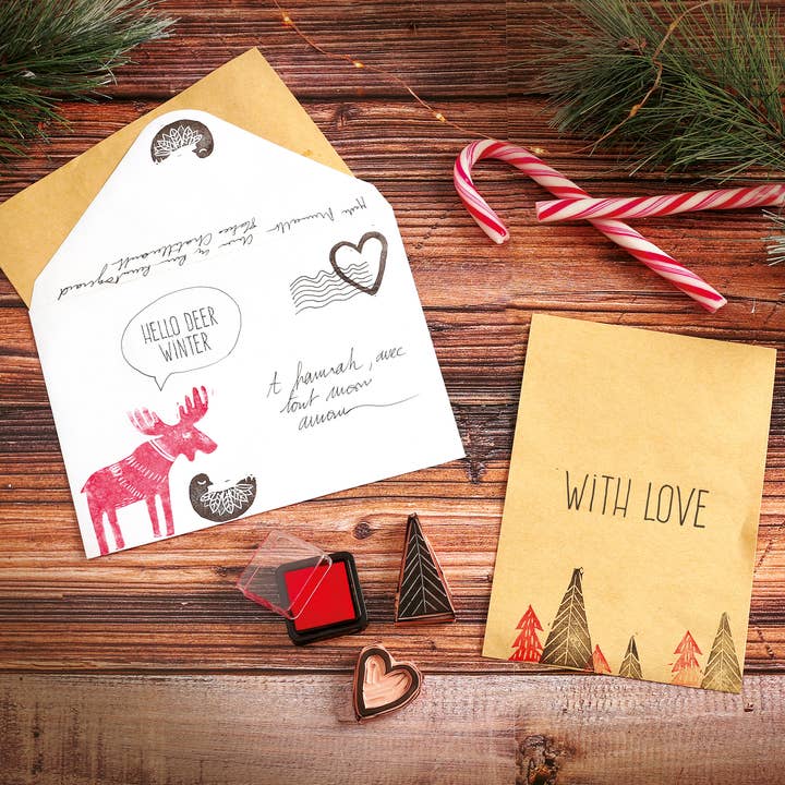 Graine Créative - Wholesale DIY Craft Kit - SCANDINAVIAN WINTER LINOCUT KIT2