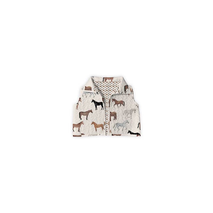 Meadow Herd Linen Quilted Cate Vest for wholesale by Ida Mae Home