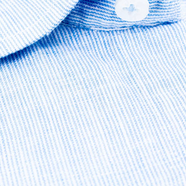 The Boardwalk Linen Button Down Shirt - Clear Sky Blue for wholesale on Faire5