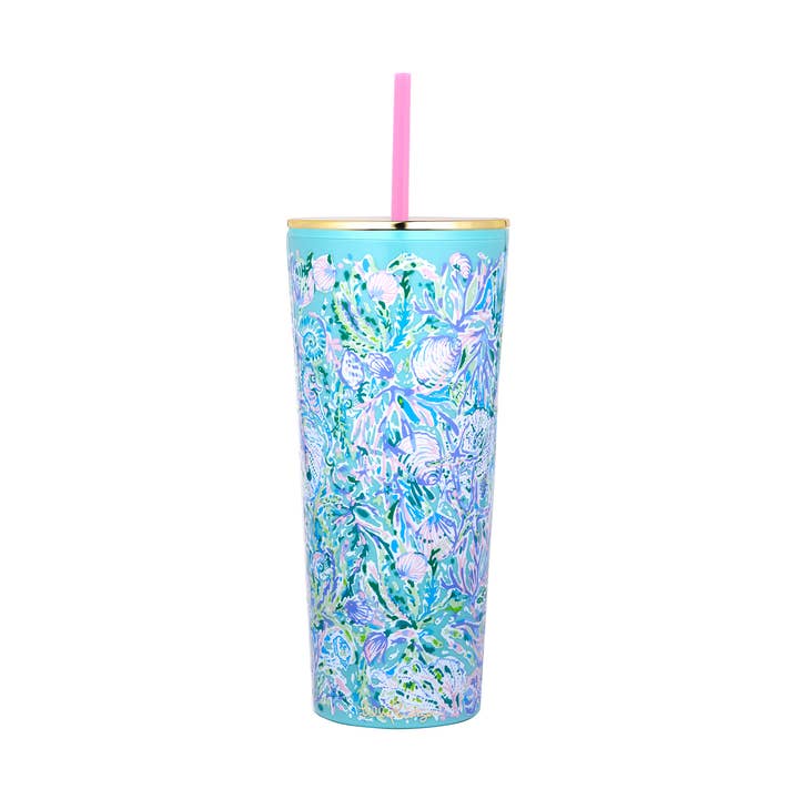 Gobelet avec paille, Soleil It On Me pour la vente par Lilly Pulitzer by Lifeguard Press
