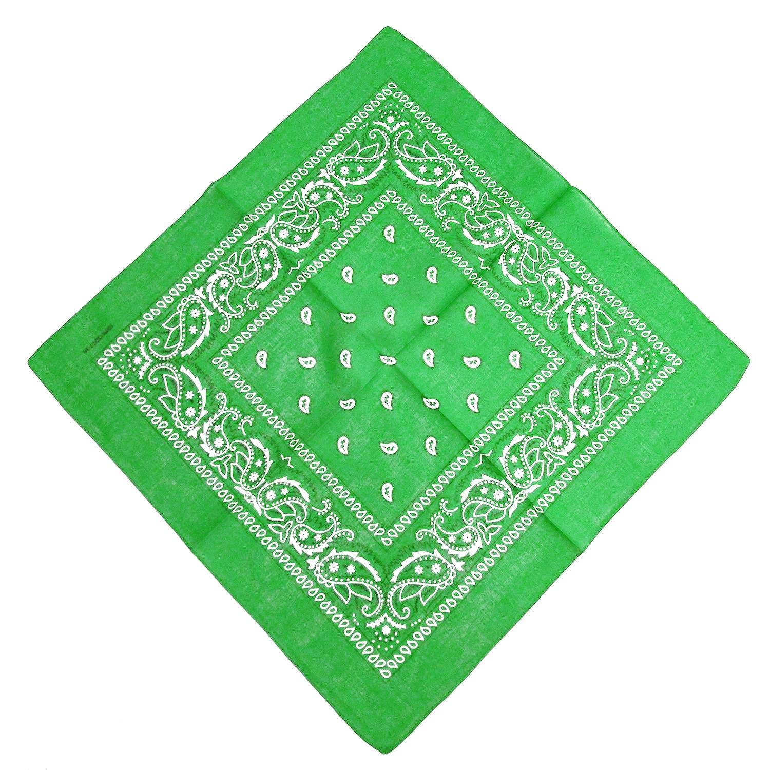 Diacly - Wholesale Bandana - Women's - 12PC Solid Color Paisley Square Bandana Classic Cotton Scarf4