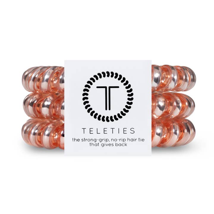 TELETIES – wholesale Hair tie – Spiral Hair Coils | Large | Millennial Pink Hair Ties0