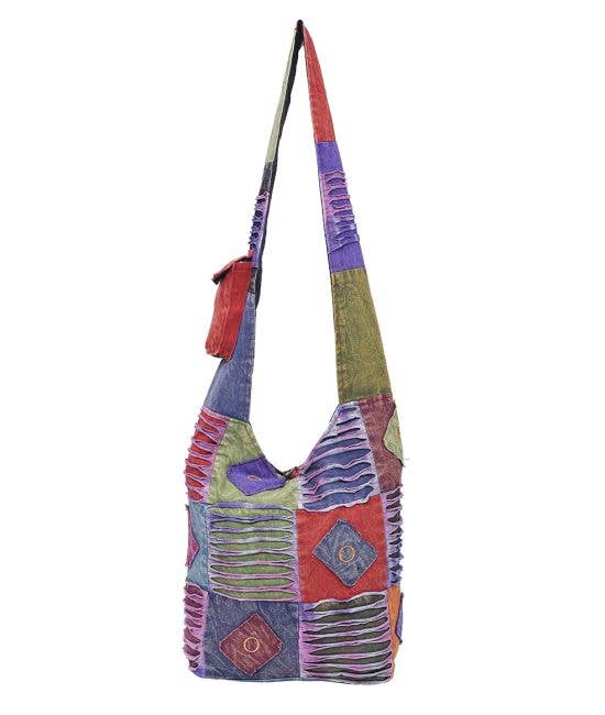 7 Star - Wholesale Shoulder Bag - Women's - Boho Style Hobo Handcrafted Handbags Size:14"x3.5"x13" Asso.11