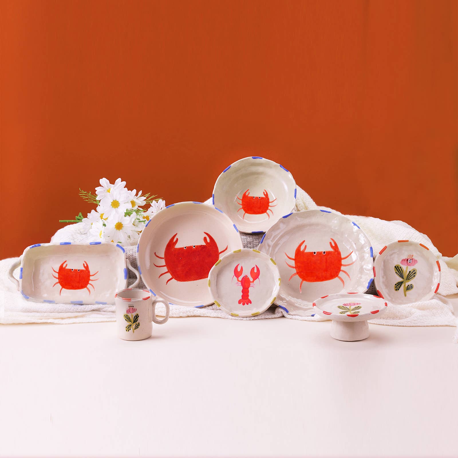 ChagoArt – Großhandel Dekorative Platte/Teller/Schüssel – Keramik-Backform-Bäcker-Ofenformen-Backgeschirr-Hummer1