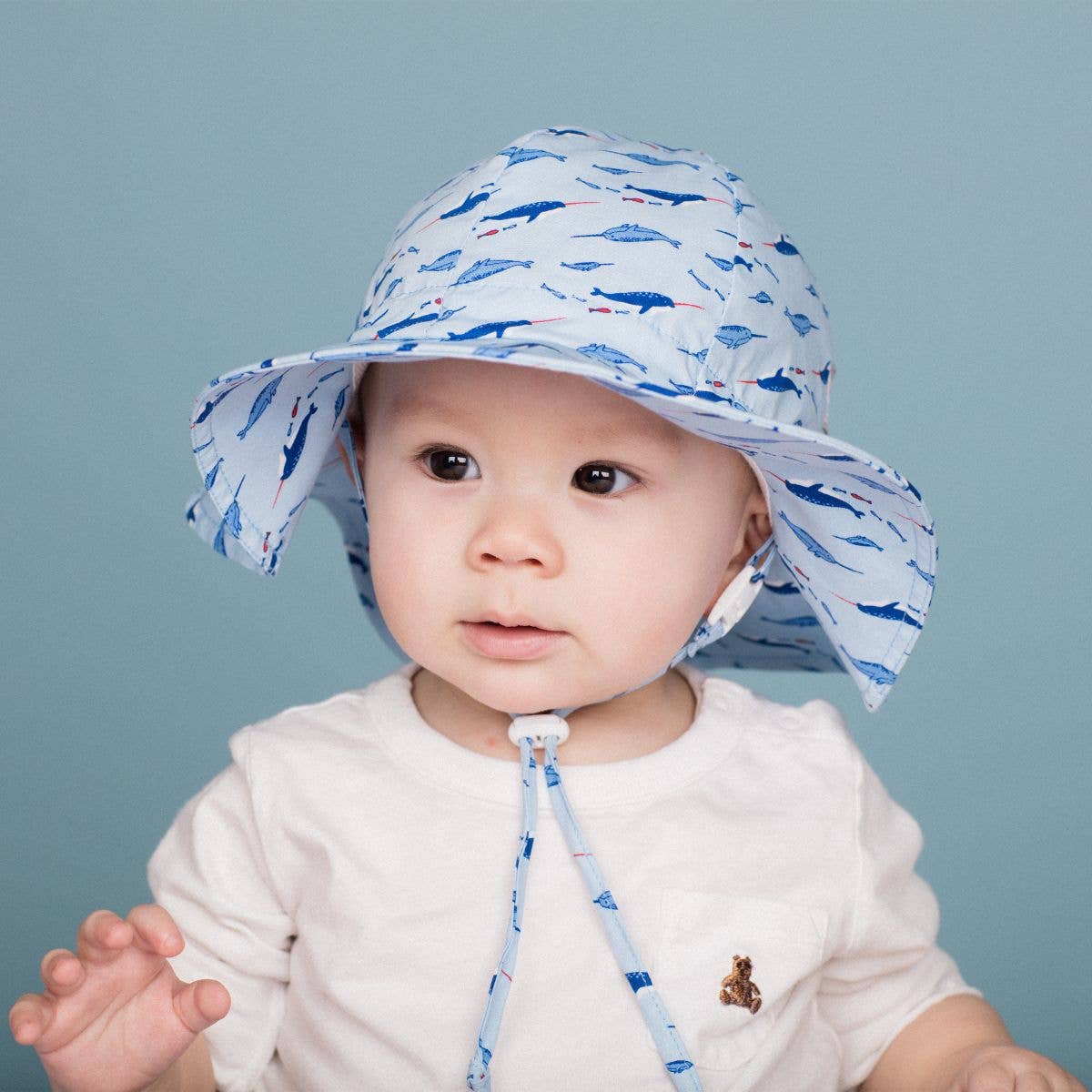 Jan & Jul - Wholesale Sun Hat - Kids - Narwhale | Cotton Floppy Sun Hat3