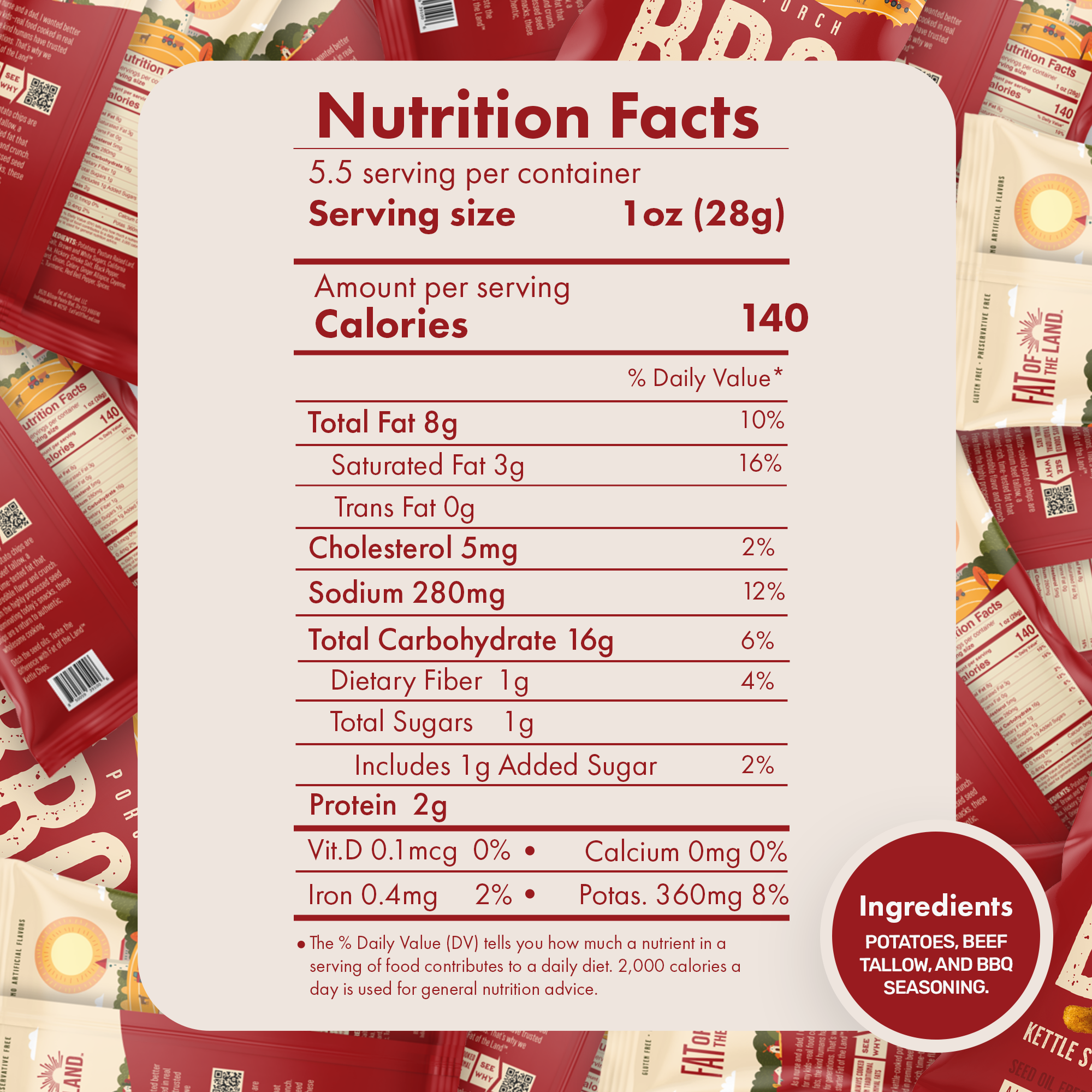 Fat of the Land - Wholesale Chips - BBQ Tallow-Cooked Chips4
