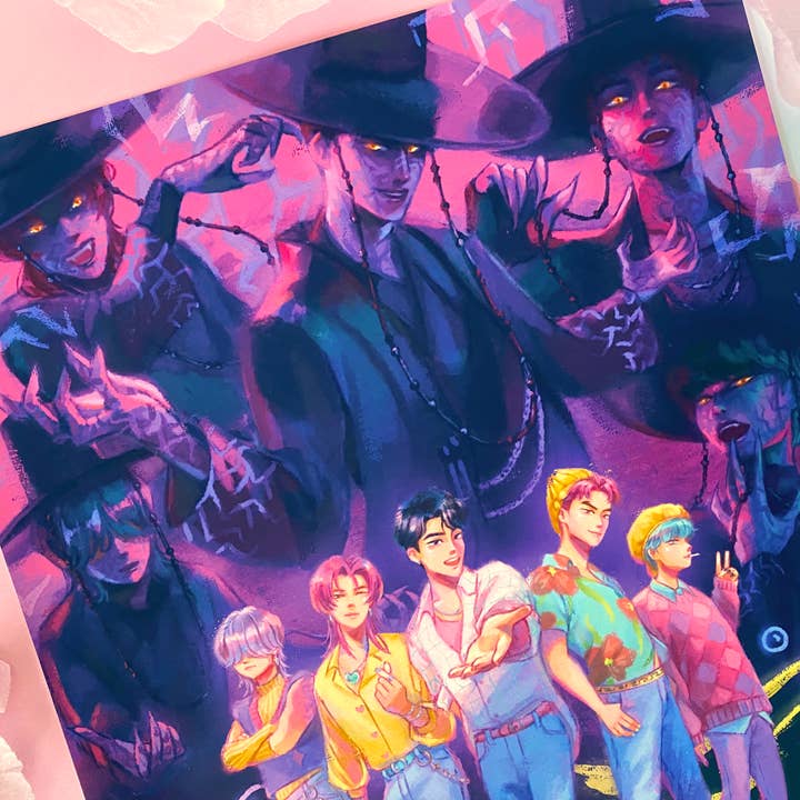 Cindy Tran Art - Wholesale Art Print - Saja Boys - Kpop Demon Hunters - 8x10" Fan Art Print1