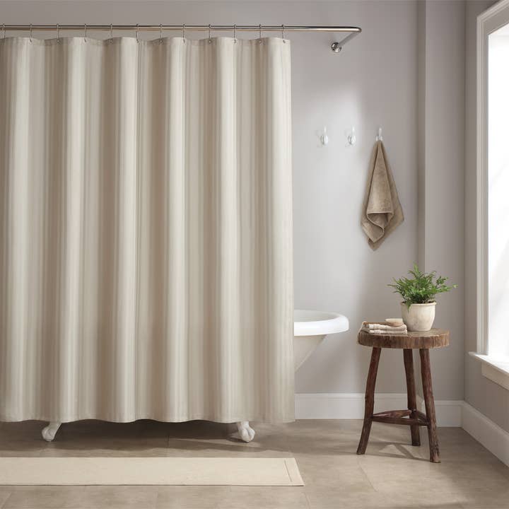 Host & Home Damask Textured Shower Curtain Set (12 Sets) for wholesale by Arkwright Home