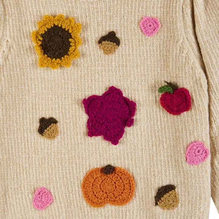Beige Infant 2-Piece Chenille Sweater & Glitter Legging Set | Fall Themed for wholesale on Faire