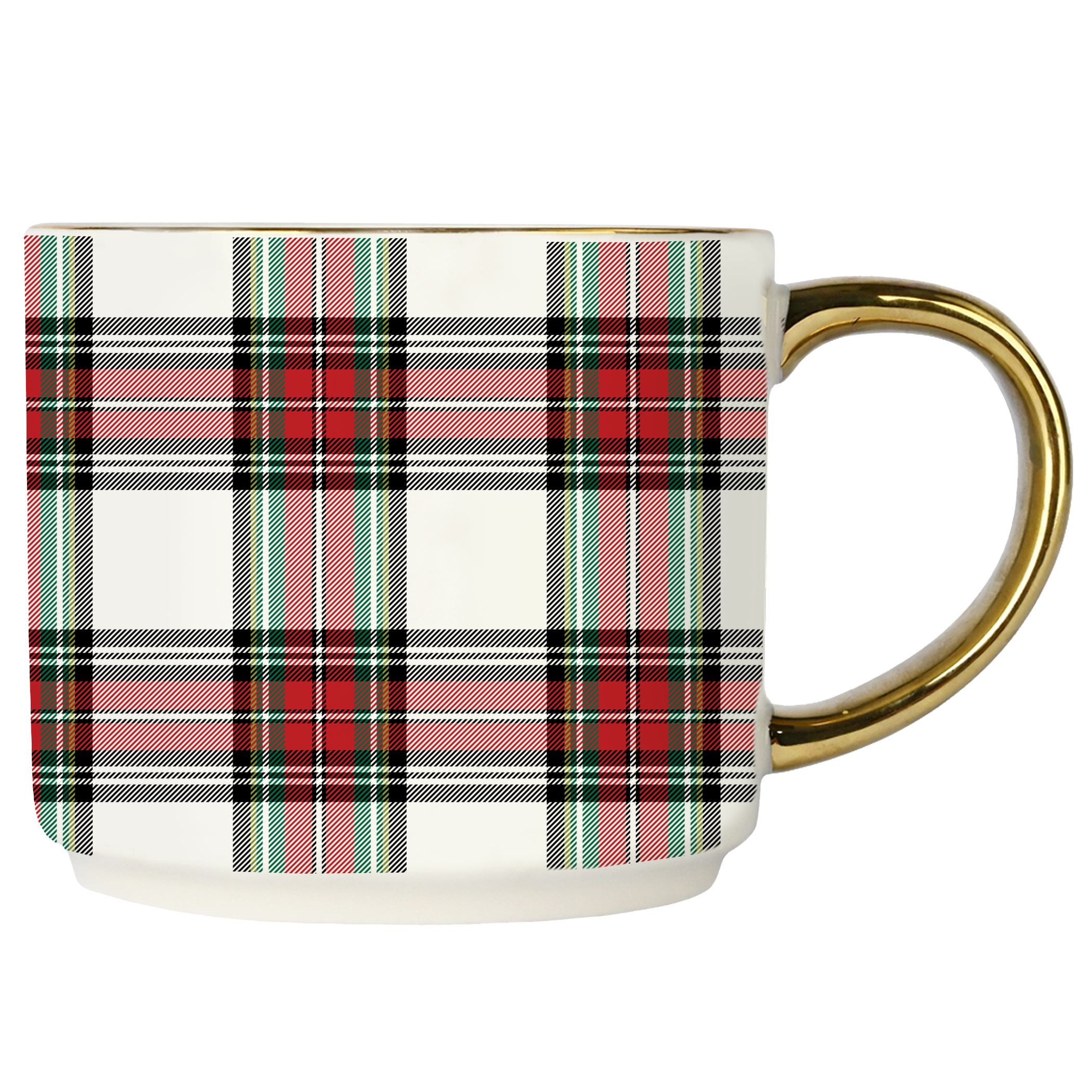 Sweet Water Decor - Wholesale Coffee Mug - *NEW* White Plaid Coffee Mug - Christmas Decor & Gifts3
