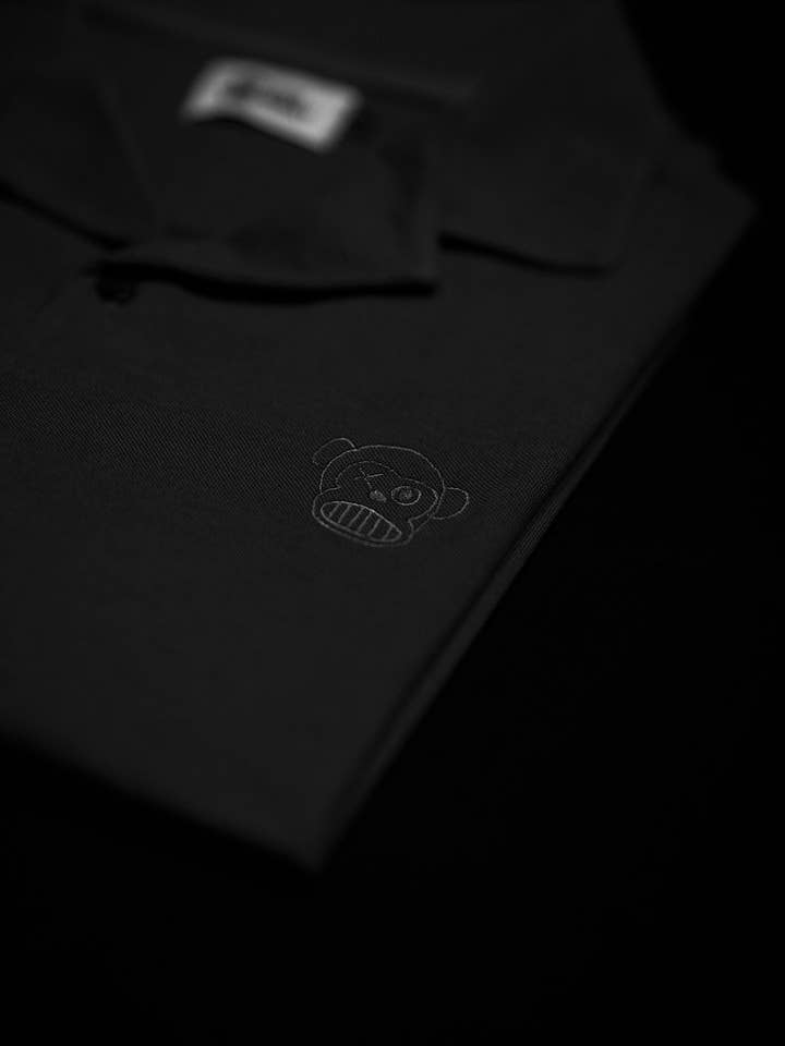 Unisex Shirt Pure Crazy B Crazy Monky Black Cotton for wholesale on Faire