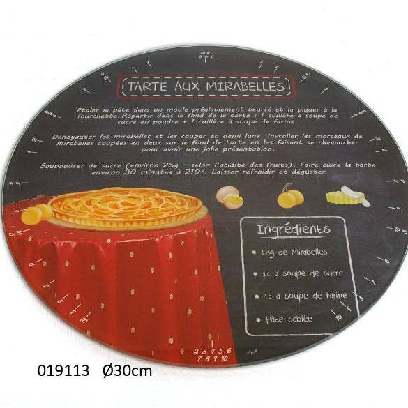 Faye - Wholesale Cutting Board - Cutting Board 'Mirabelle Tarte' Diam 30cm