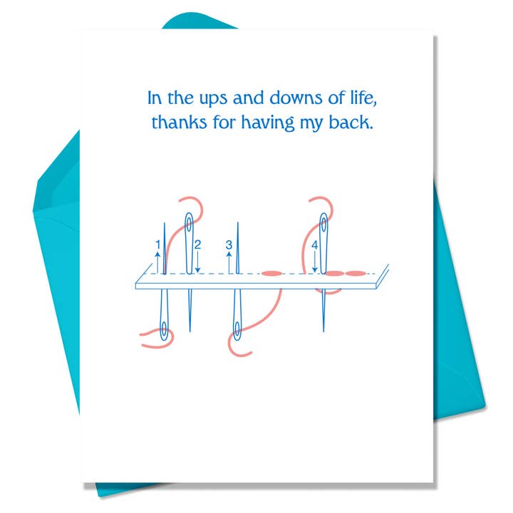 Ups and Downs Thank You Greeting Card for wholesale by Keller Design Co.