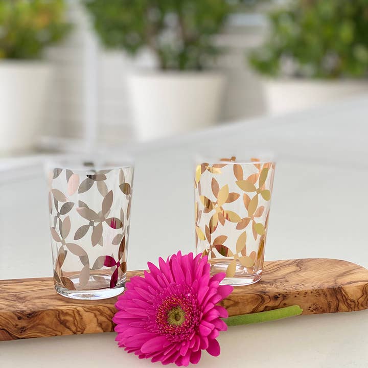 Scents and Feel - Venta al por mayor Taza de café/té - Juego de 6 vasos de té pintados, color transparente6