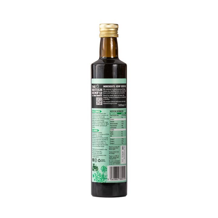 The British Hemp Co - Vente Poudres protéinées/superaliments - Huile de graines de chanvre pressée à froid