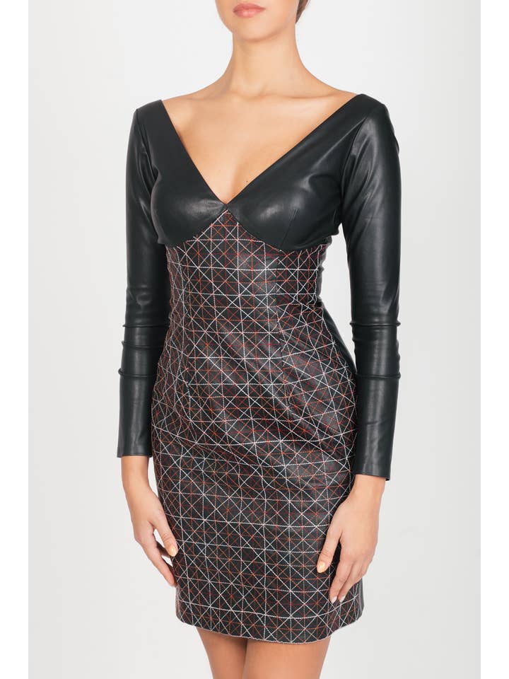 Maison BOGOMIL - Wholesale Dress - Women's - Leather Dress With Long Sleeves2