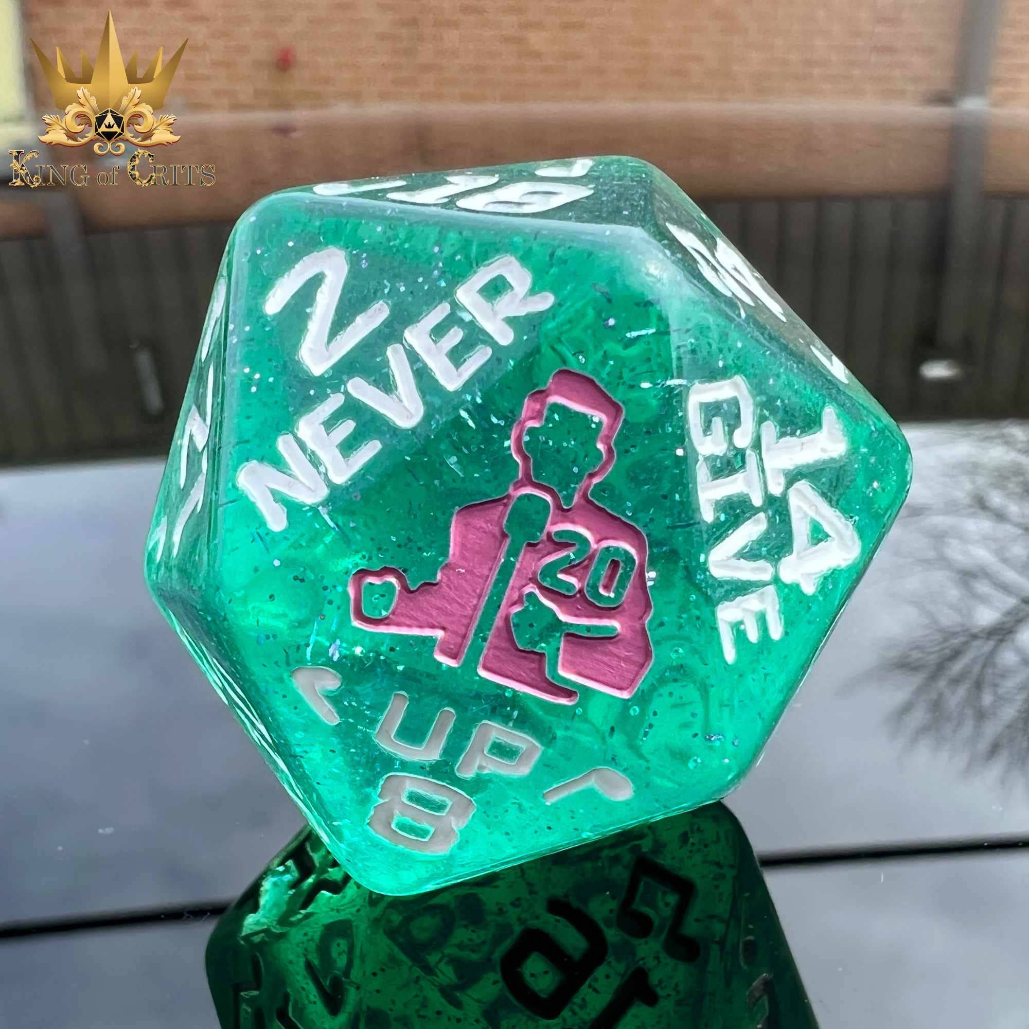 DNDDICE.COM - Wholesale Dice - Rick Rolled - 34mm D20
