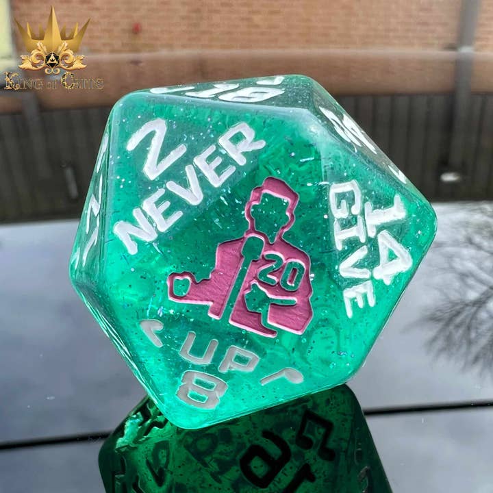 Rick Rolled - 34mm D20 for wholesale by DNDDICE.COM