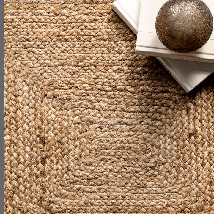 Natural Braided Tiles Flatweave Area Rug for wholesale on Faire