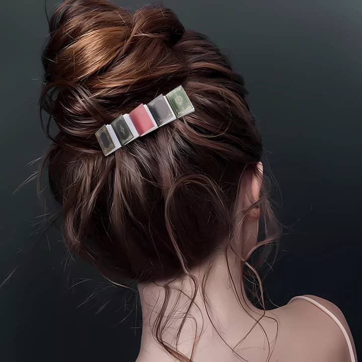 Ashlen - Wholesale Hair Clip - Women's - MINIATURE BOOK HAIR CLIP2