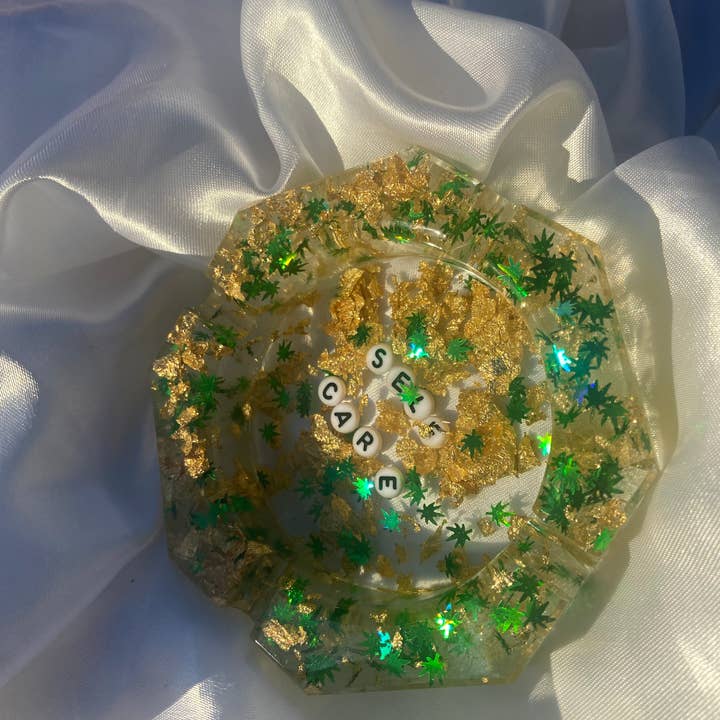 KraftzbyKenzie – wholesale Ashtray – Self-Care Circular Ashtray | Clear Ashtray | Self-Love4